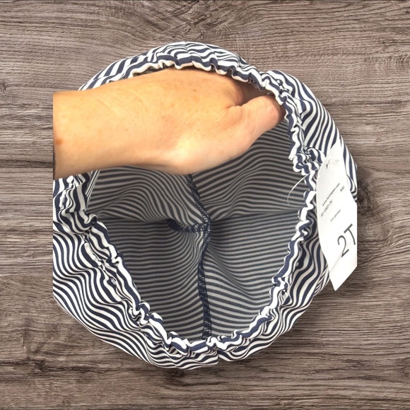 NWT Bonnie Jean 2T Navy White Stripe Ribbon Sailor 2pc Dress&Pants Outfit - Picture 11 of 11